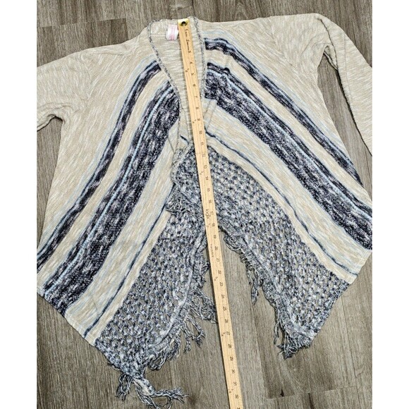 Women’s Fringe Knit Open Front Draping Cover Up - NO BOUNDARIES  Sz XL (15-17) - Picture 13 of 14